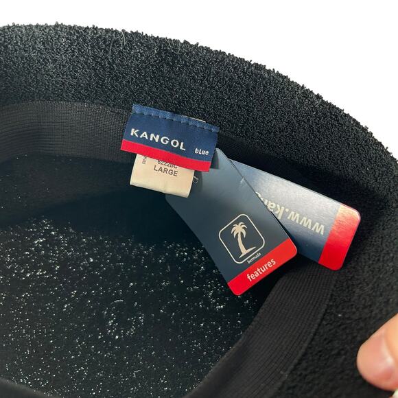s-l400.jpg Streetwear Y2K Bermuda Bucket Hat‎ Kangol Black Large NWT